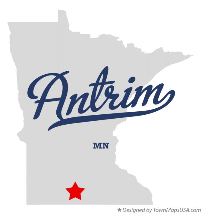Map of Antrim Minnesota MN