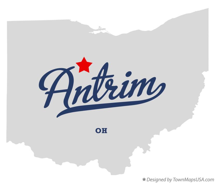 Map of Antrim Ohio OH