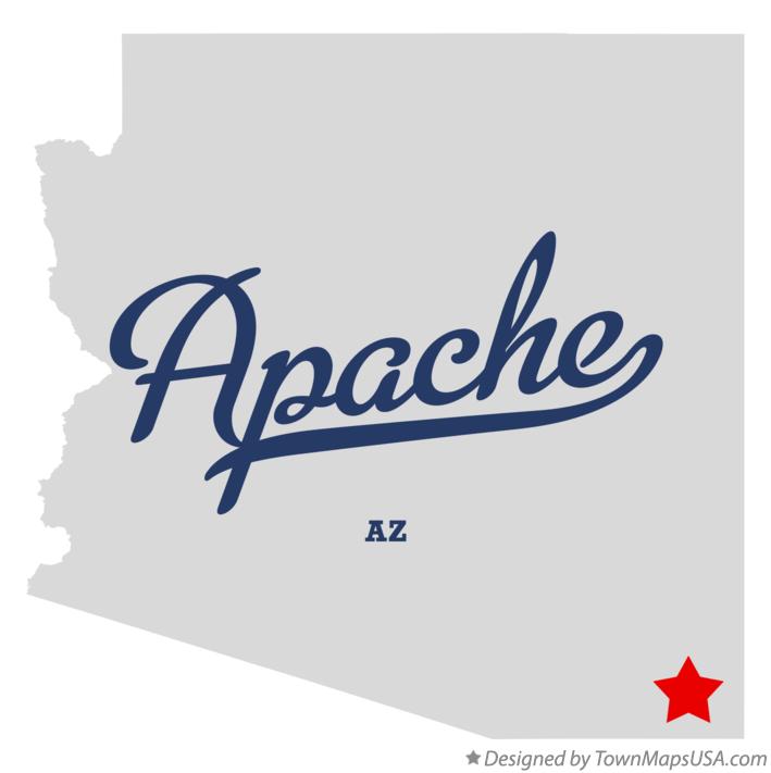 Map of Apache Arizona AZ