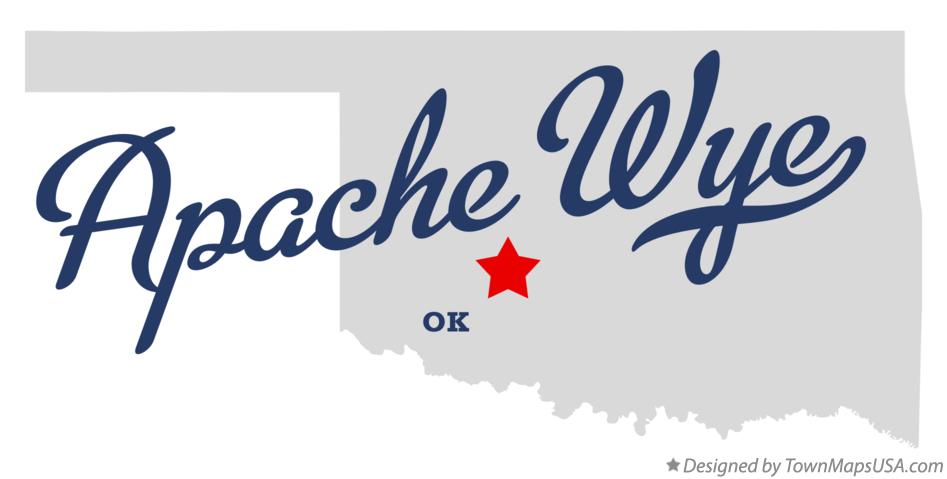 Map of Apache Wye Oklahoma OK