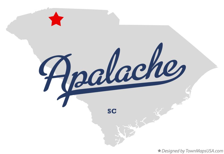 Map of Apalache South Carolina SC