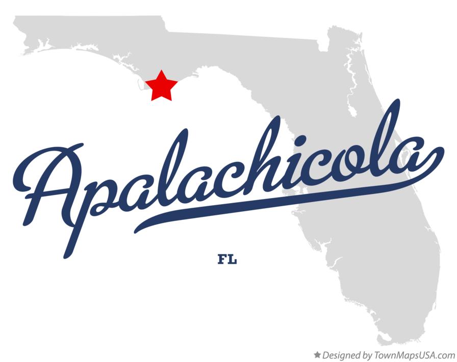 Map of Apalachicola Florida FL