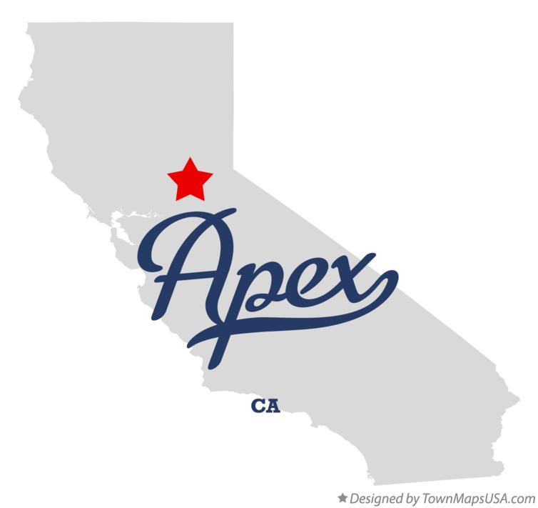 Map of Apex California CA
