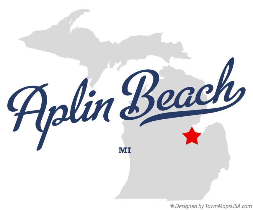 Map of Aplin Beach Michigan MI