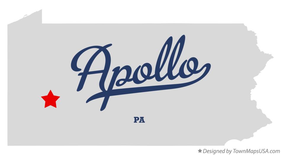 Map of Apollo Pennsylvania PA