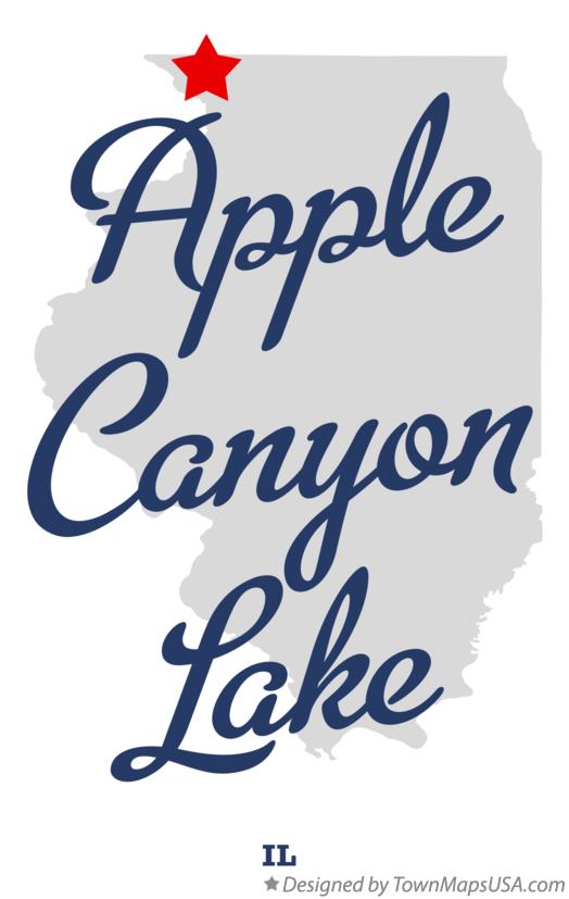 Map of Apple Canyon Lake Illinois IL