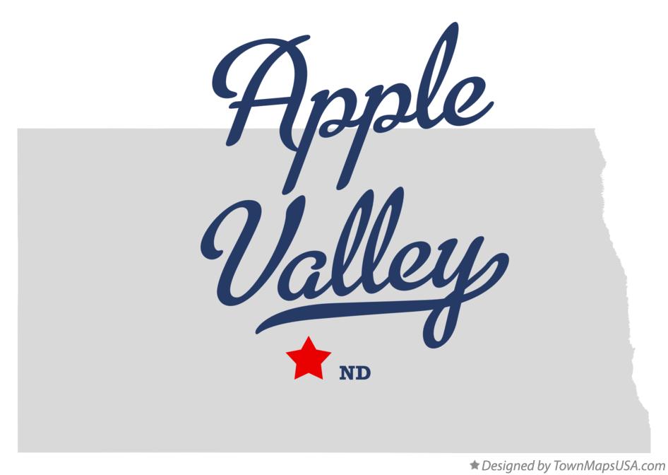 Map of Apple Valley North Dakota ND