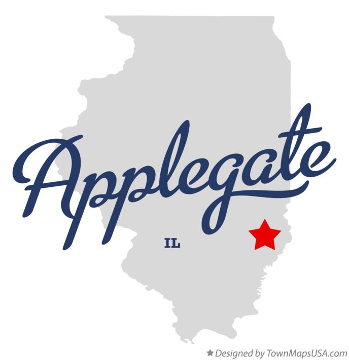 Map of Applegate Illinois IL