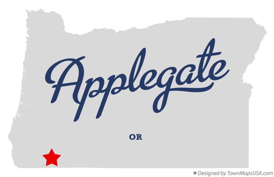 Map of Applegate Oregon OR