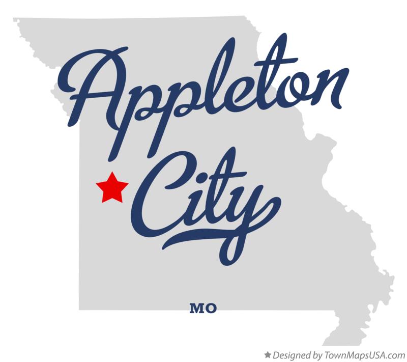 Map of Appleton City Missouri MO
