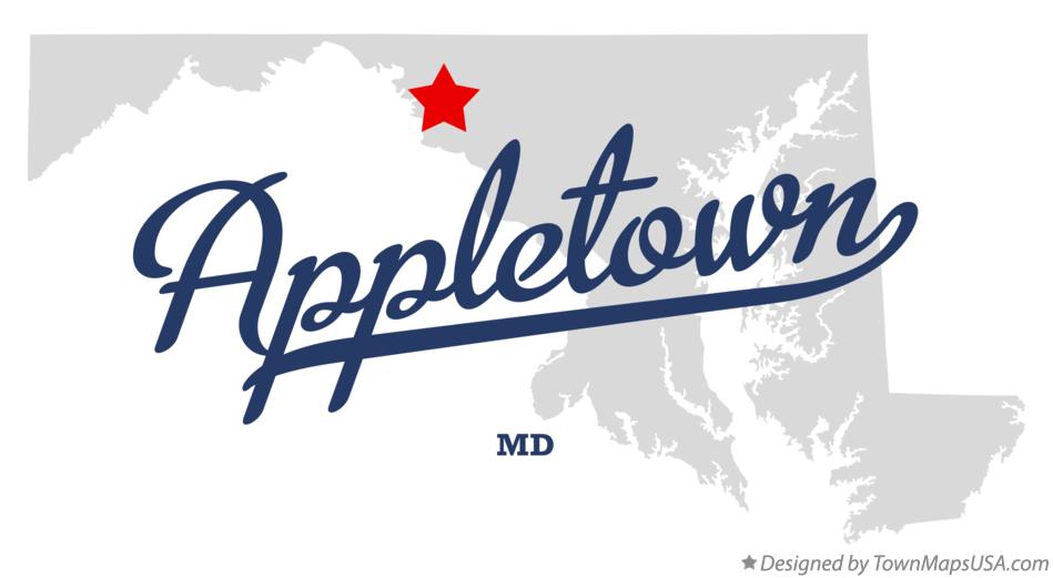 Map of Appletown Maryland MD