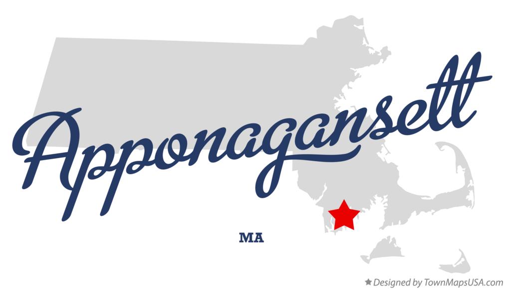 Map of Apponagansett Massachusetts MA