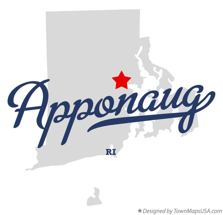 Map of Apponaug Rhode Island RI