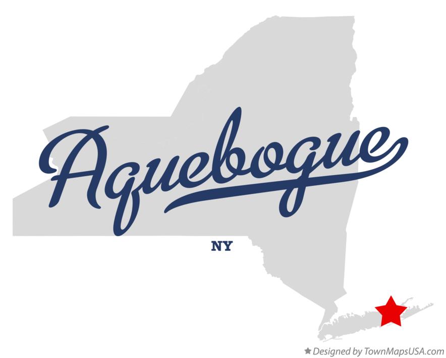 Map of Aquebogue New York NY