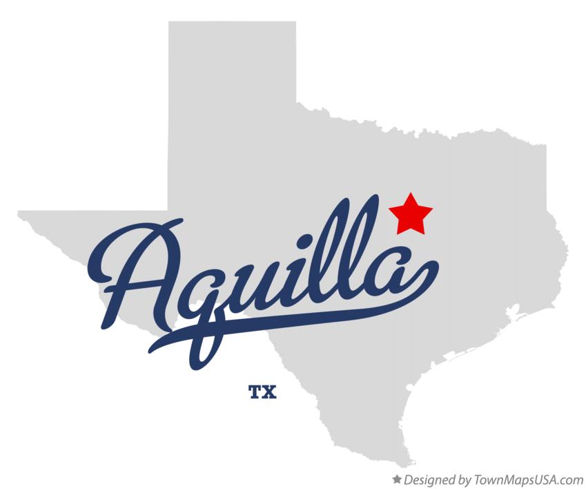 Map of Aquilla Texas TX