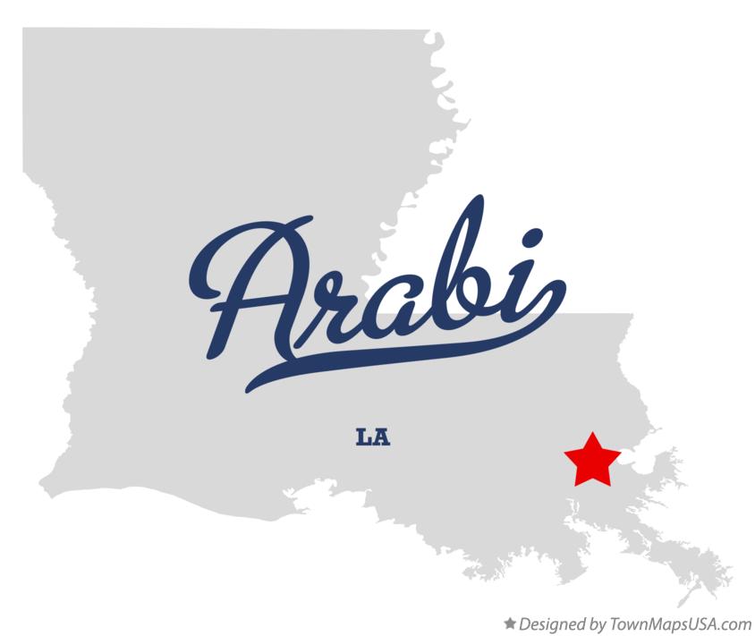 Map of Arabi Louisiana LA