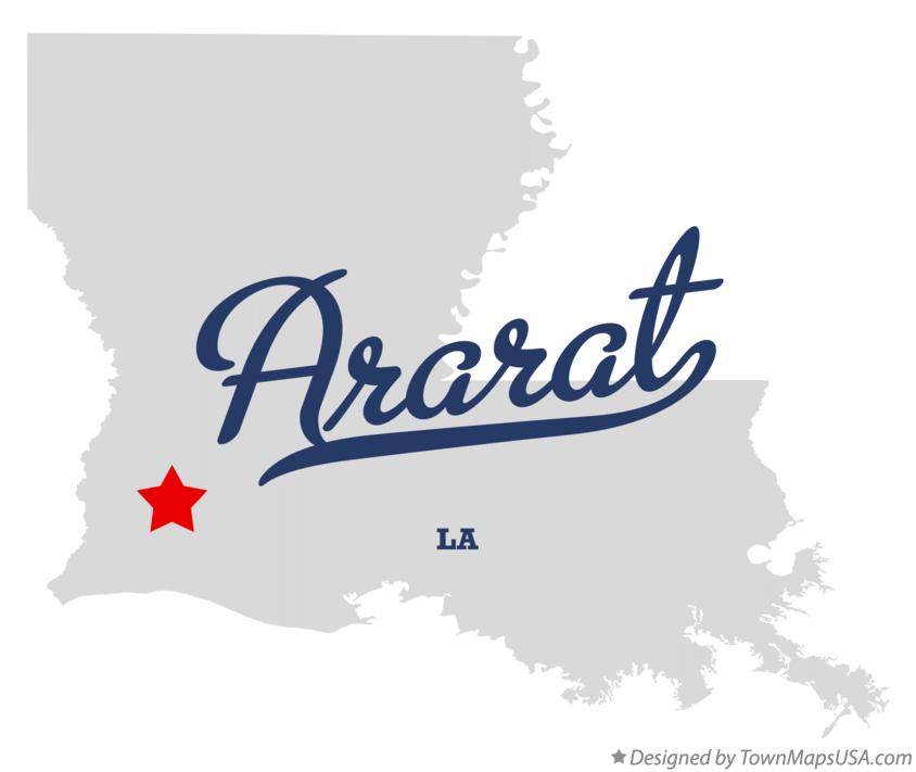 Map of Ararat Louisiana LA