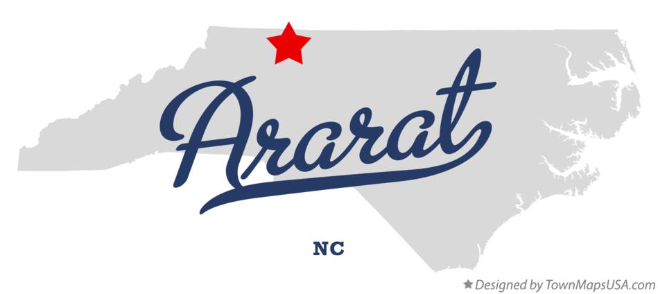 Map of Ararat North Carolina NC