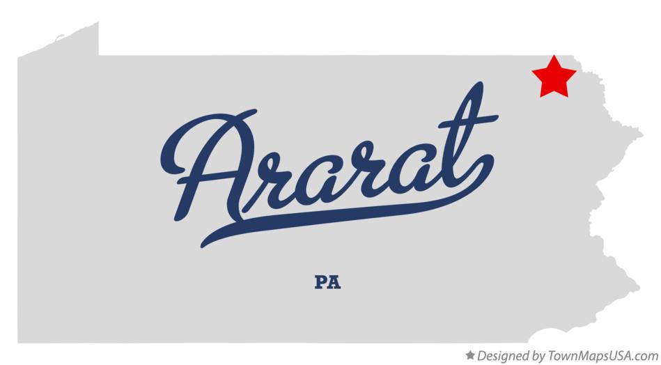 Map of Ararat Pennsylvania PA