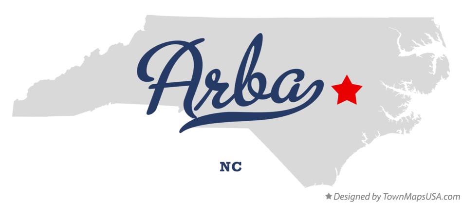 Map of Arba North Carolina NC
