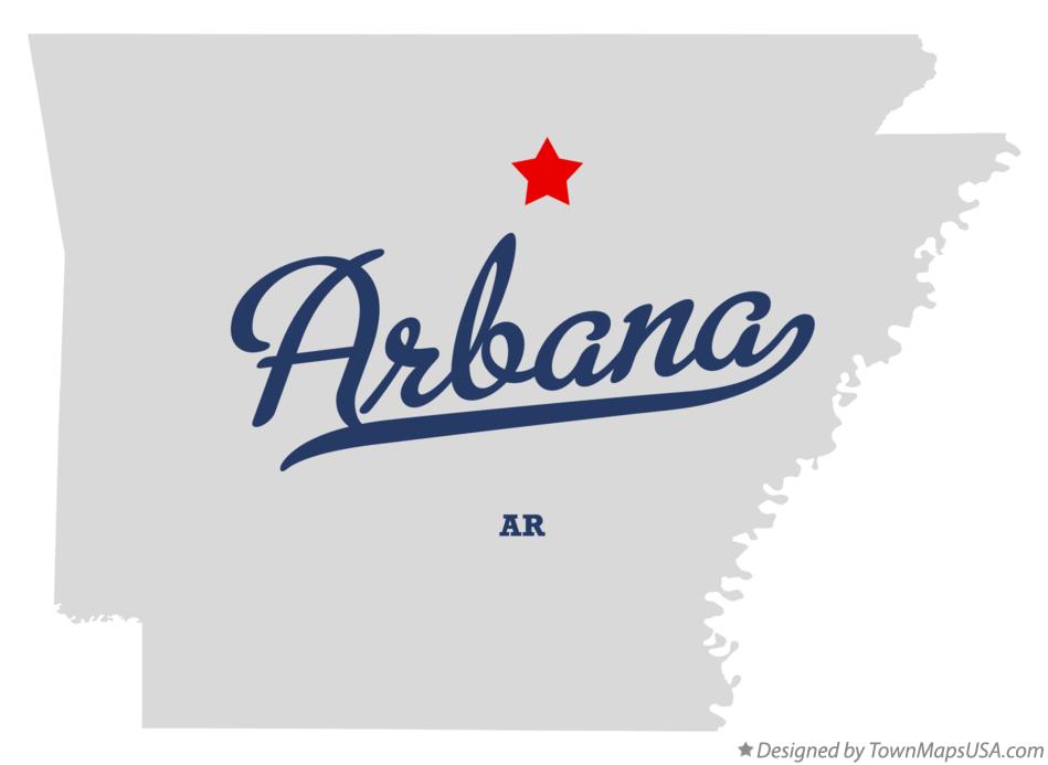 Map of Arbana Arkansas AR