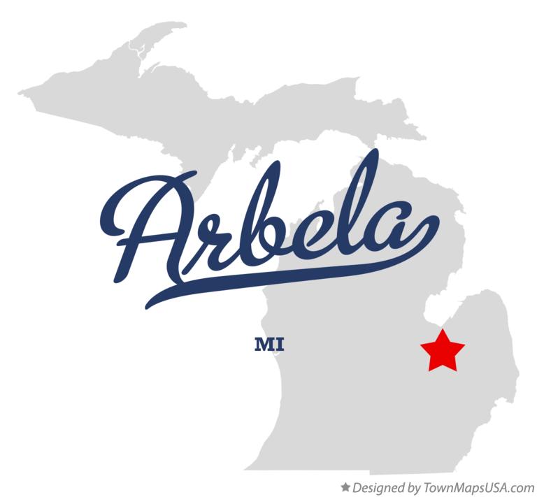 Map of Arbela Michigan MI