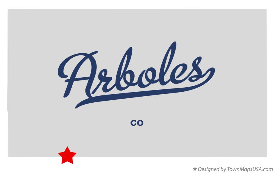 Map of Arboles Colorado CO