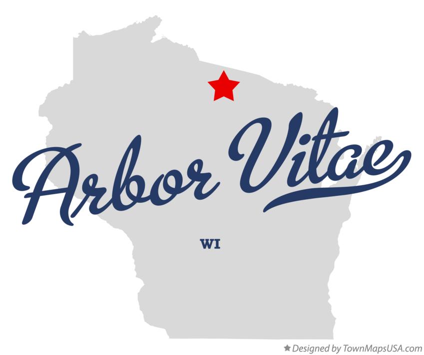 Map of Arbor Vitae Wisconsin WI