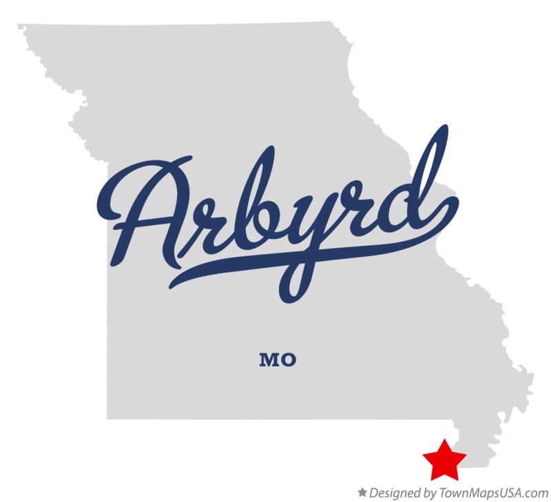 Map of Arbyrd Missouri MO