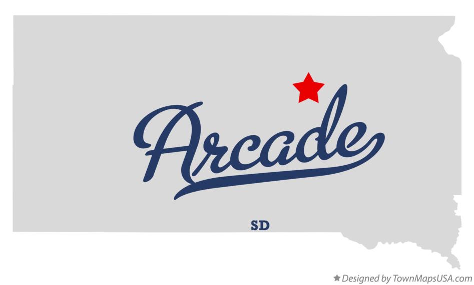Map of Arcade South Dakota SD