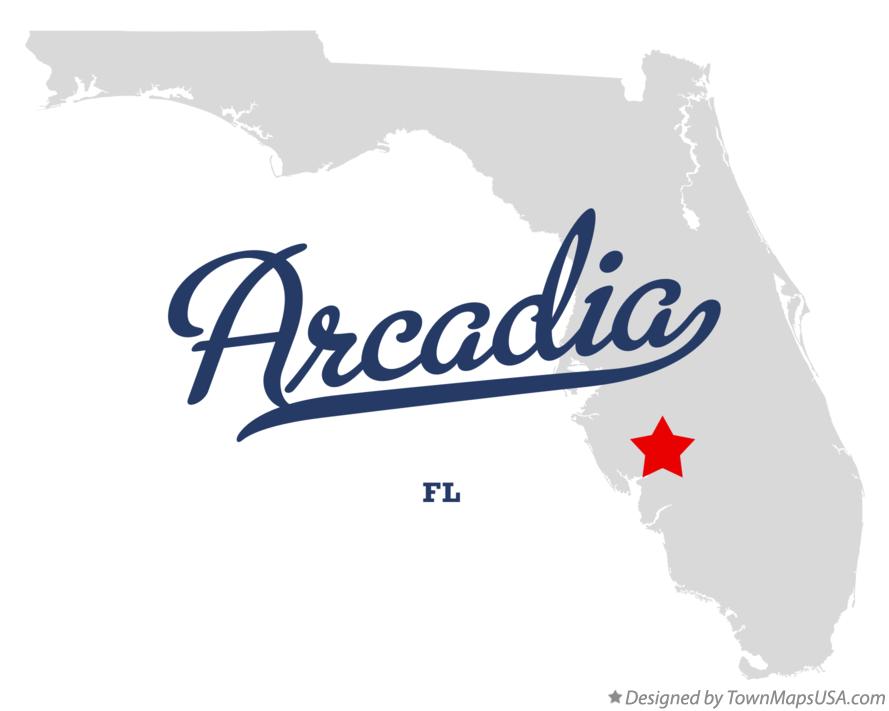 Map of Arcadia Florida FL