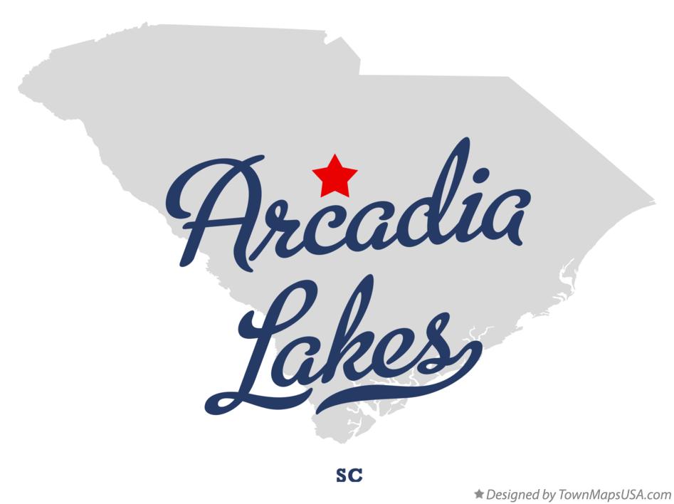 Map of Arcadia Lakes South Carolina SC