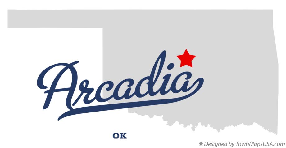 Map of Arcadia Oklahoma OK