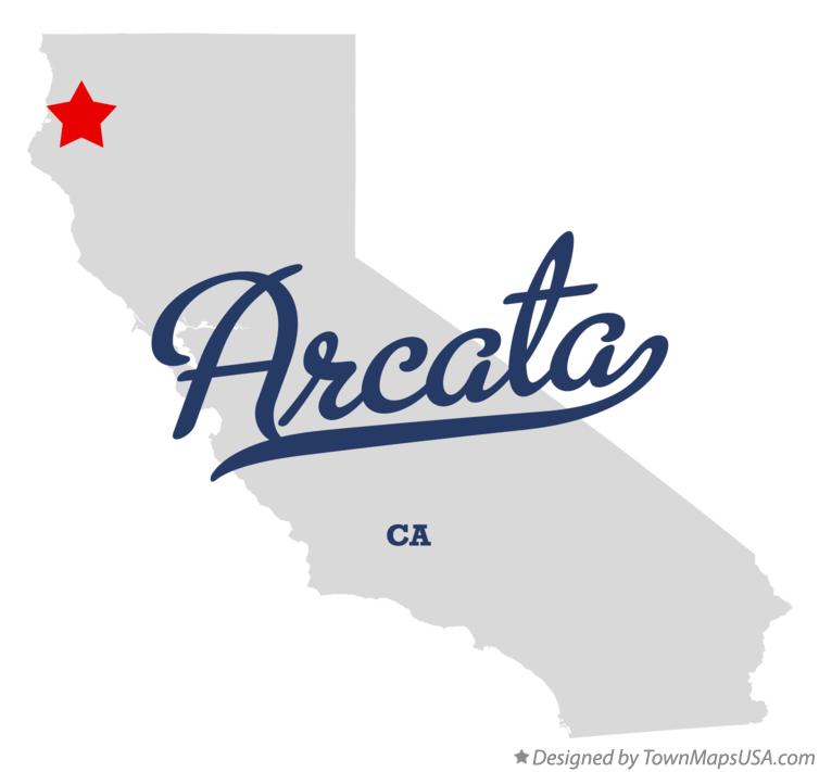 Map of Arcata California CA
