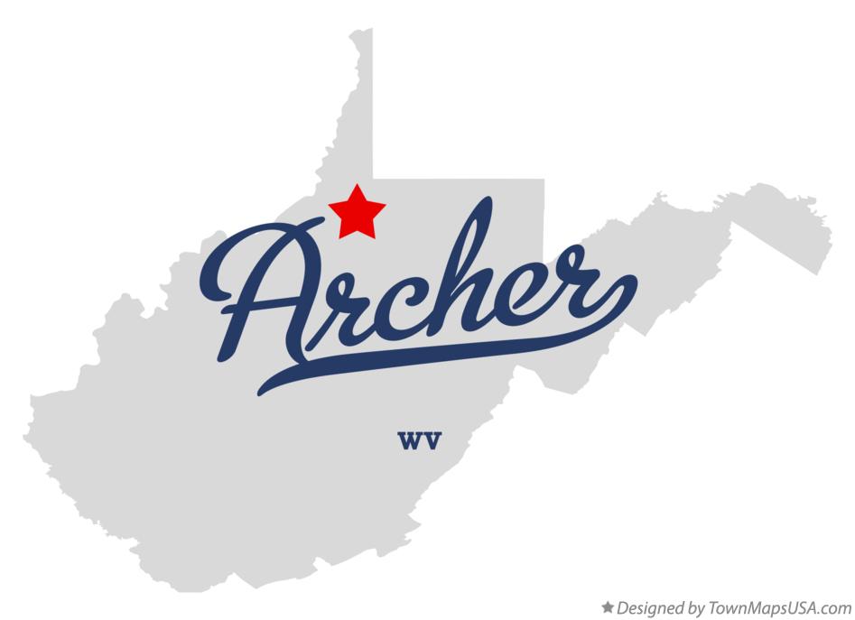 Map of Archer West Virginia WV