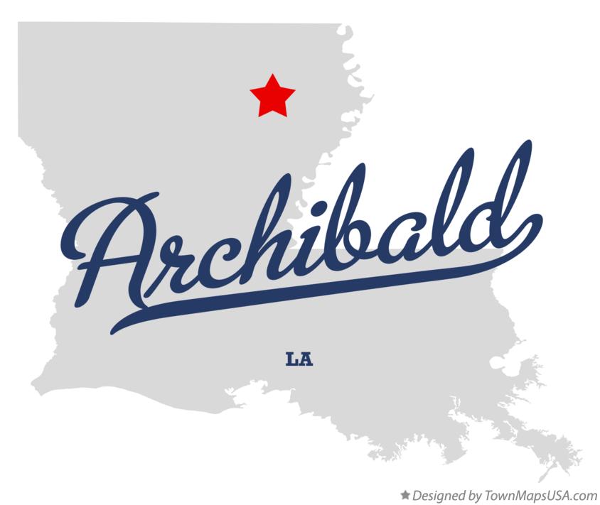 Map of Archibald Louisiana LA