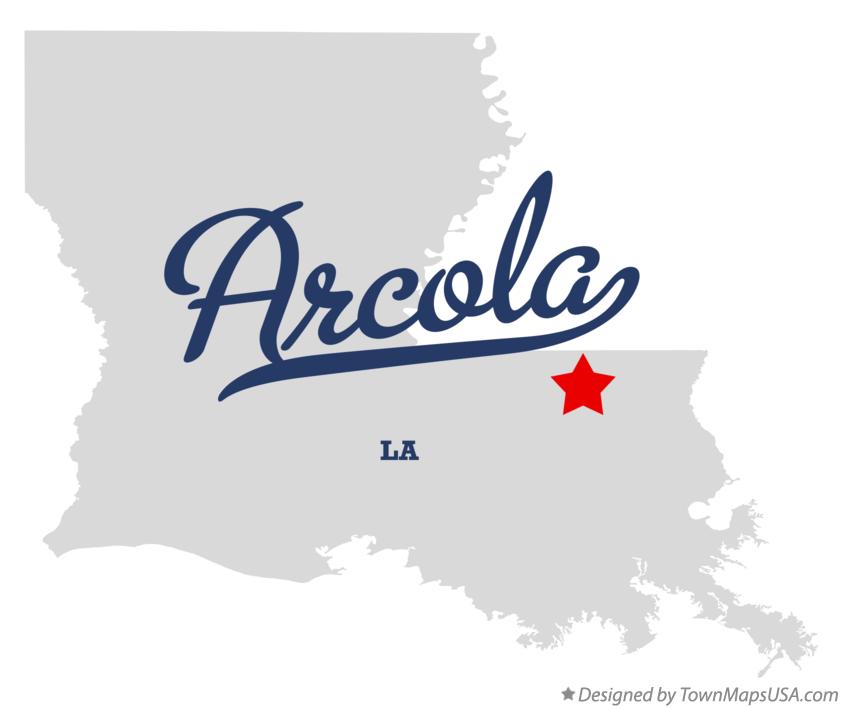 Map of Arcola Louisiana LA