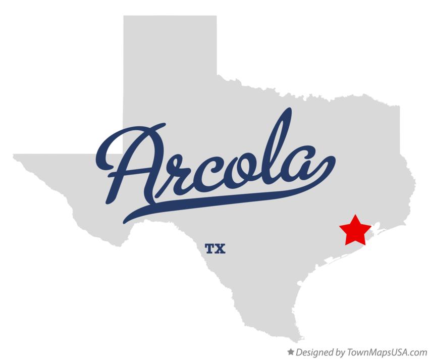 Map of Arcola Texas TX