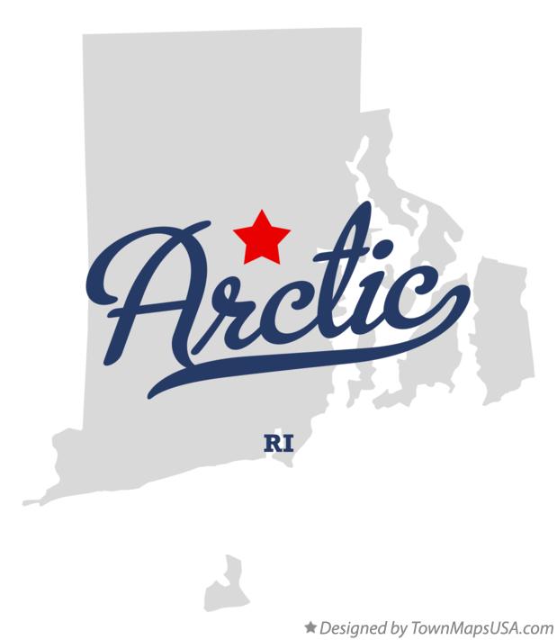 Map of Arctic Rhode Island RI