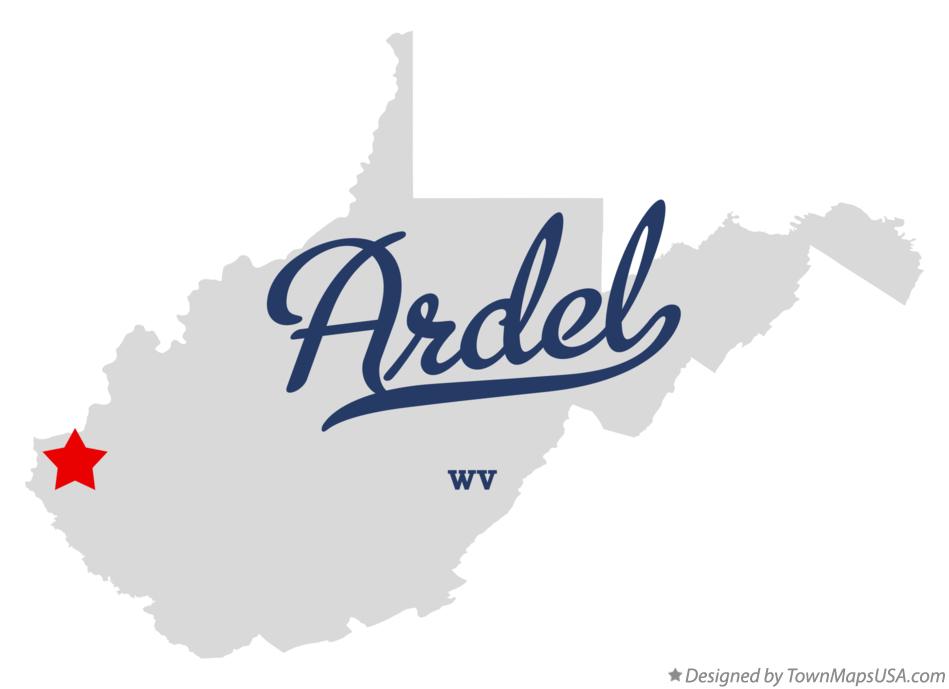 Map of Ardel West Virginia WV