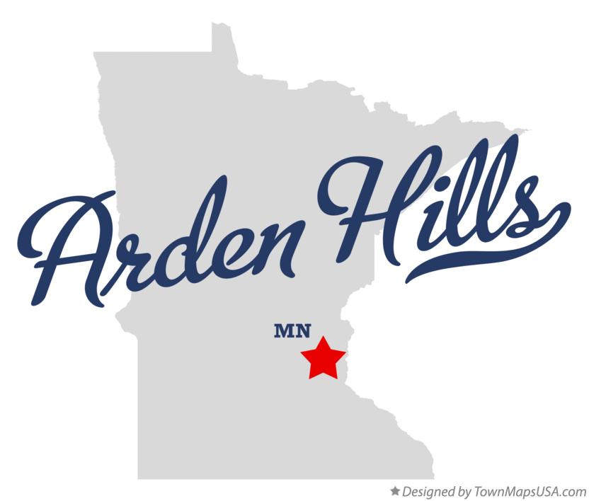 Map of Arden Hills Minnesota MN