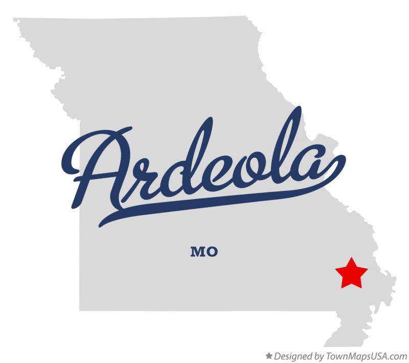 Map of Ardeola Missouri MO