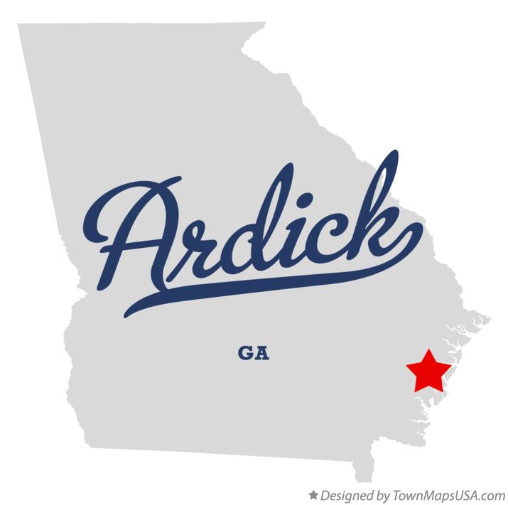 Map of Ardick Georgia GA