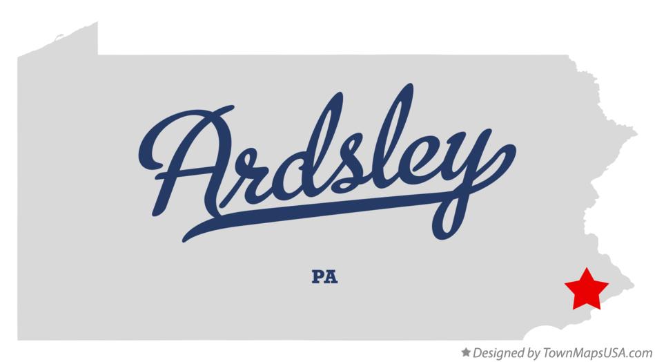 Map of Ardsley Pennsylvania PA