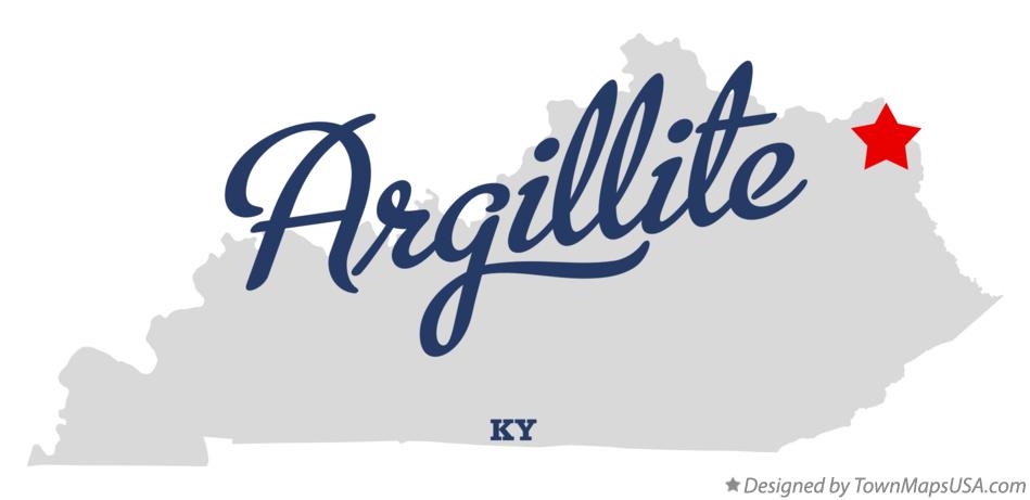 Map of Argillite Kentucky KY