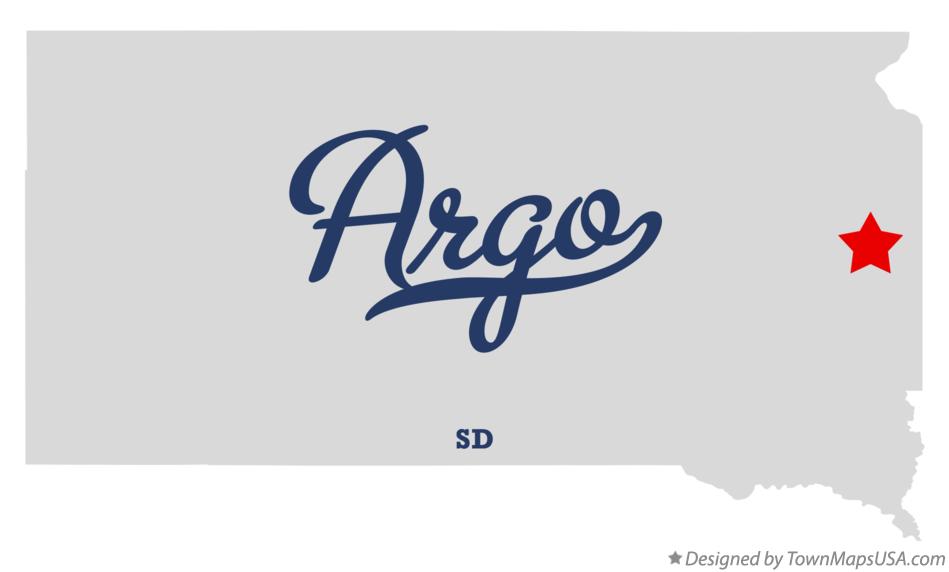 Map of Argo South Dakota SD