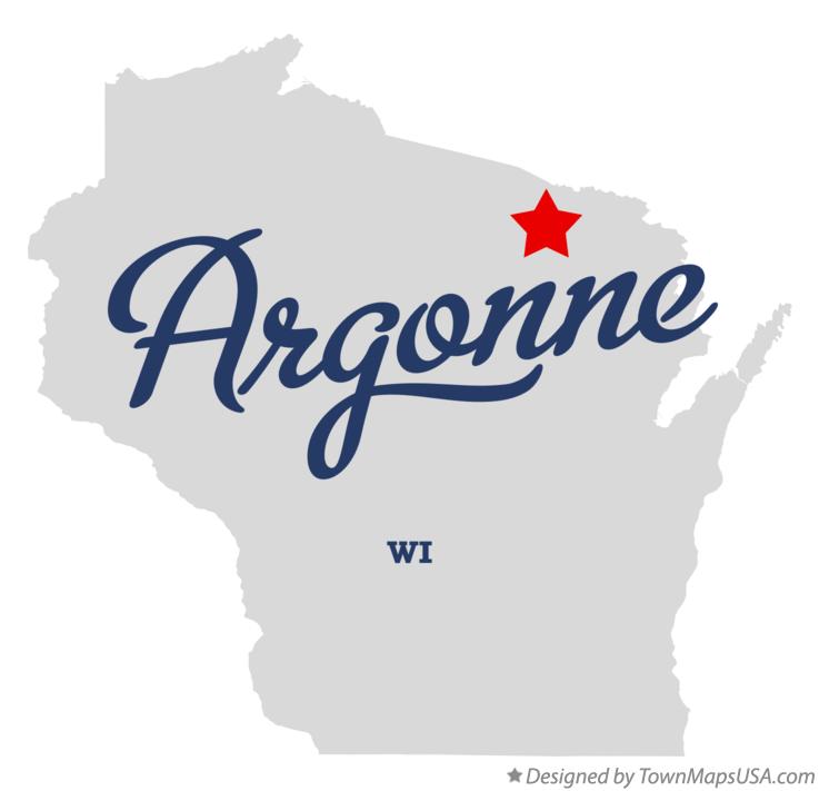 Map of Argonne Wisconsin WI
