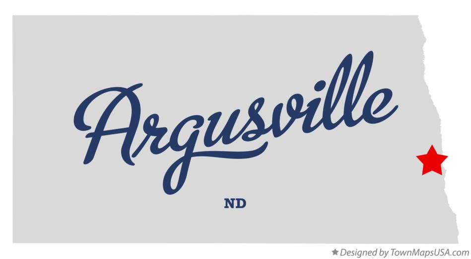 Map of Argusville North Dakota ND