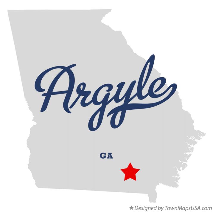 Map of Argyle Georgia GA