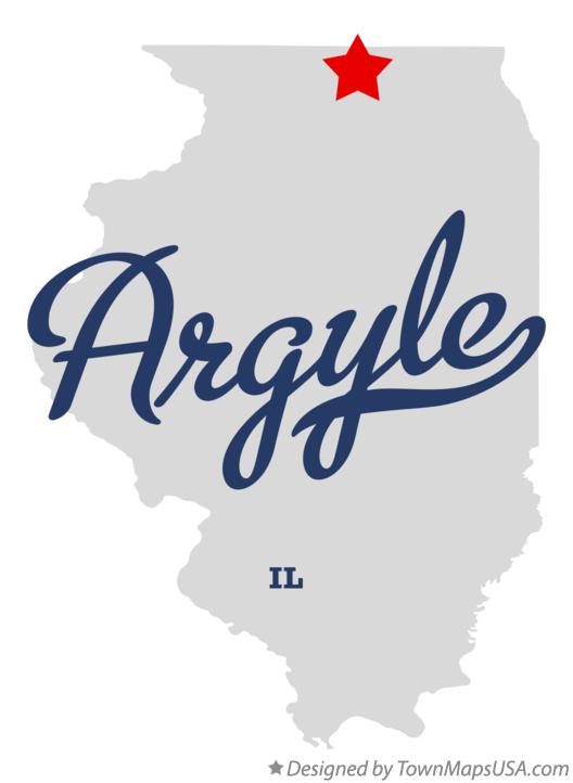 Map of Argyle Illinois IL